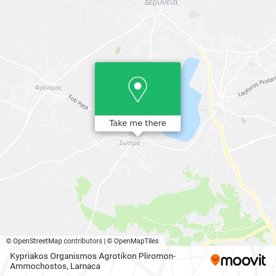 Kypriakos Organismos Agrotikon Pliromon-Ammochostos χάρτης