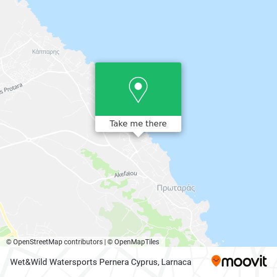 Wet&Wild Watersports Pernera Cyprus map