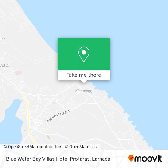 Blue Water Bay Villas Hotel Protaras map