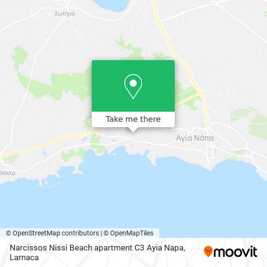 Narcissos Nissi Beach apartment C3 Ayia Napa map