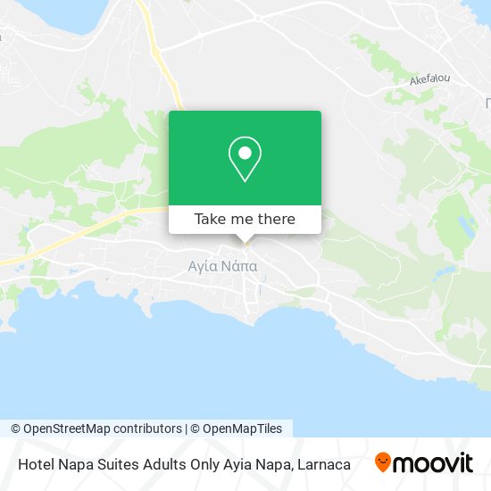Hotel Napa Suites Adults Only Ayia Napa χάρτης