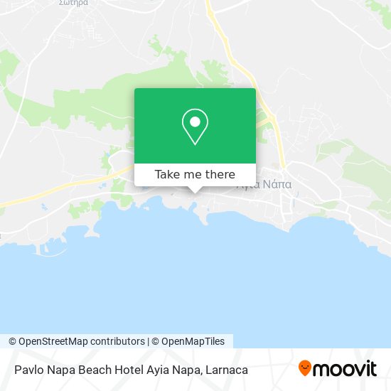 Pavlo Napa Beach Hotel Ayia Napa χάρτης