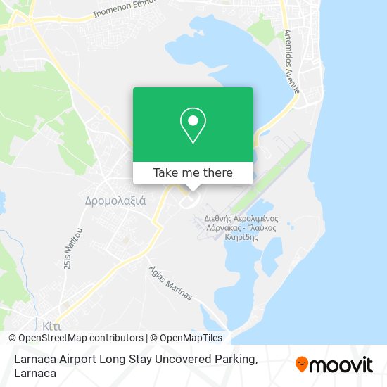 Larnaca Airport Long Stay Uncovered Parking map