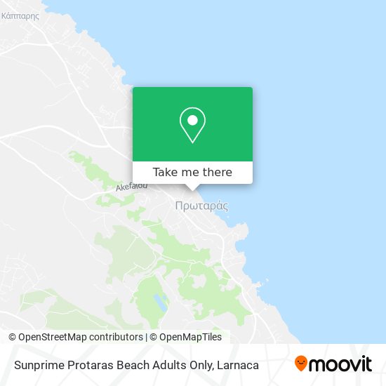 Sunprime Protaras Beach Adults Only χάρτης
