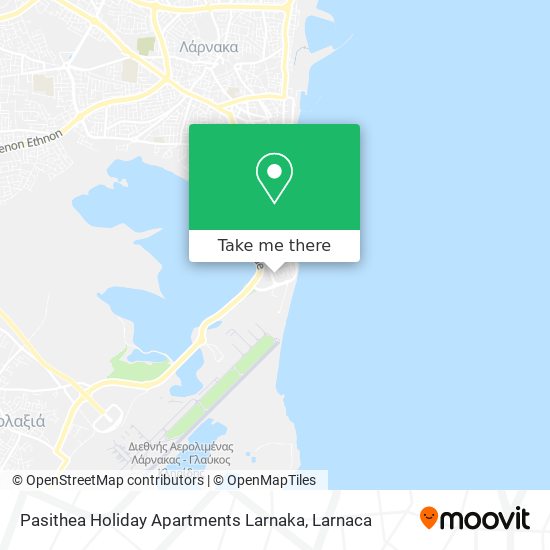Pasithea Holiday Apartments Larnaka χάρτης
