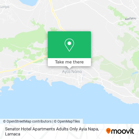 Senator Hotel Apartments Adults Only Ayia Napa map
