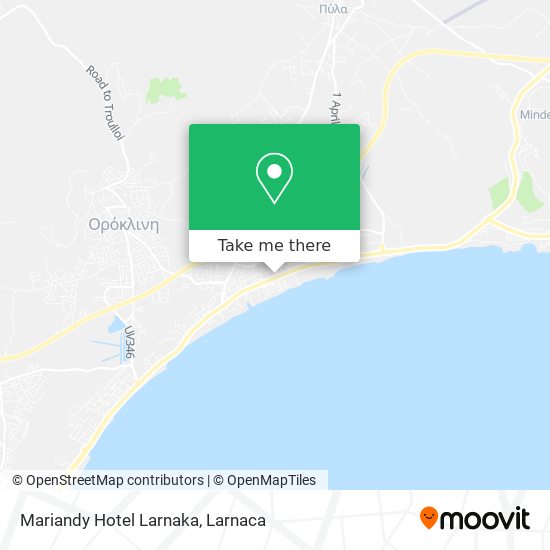 Mariandy Hotel Larnaka map