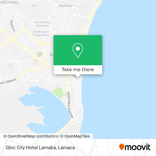 Qbic City Hotel Larnaka map