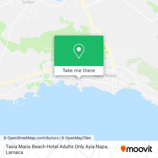 Tasia Maris Beach Hotel Adults Only Ayia Napa map