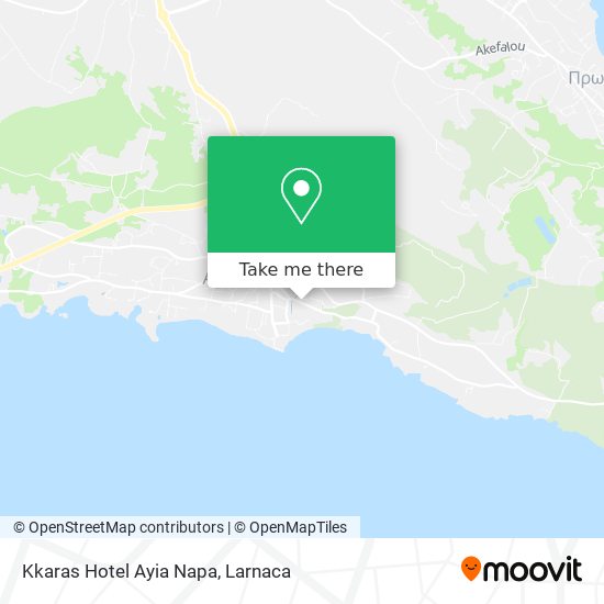 Kkaras Hotel Ayia Napa χάρτης
