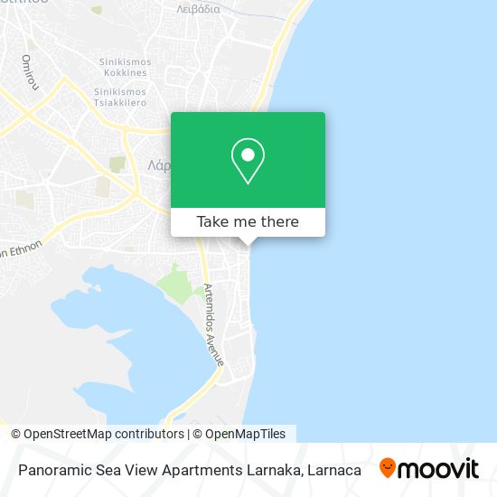 Panoramic Sea View Apartments Larnaka χάρτης