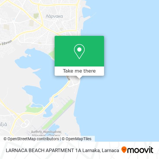 LARNACA BEACH APARTMENT 1A Larnaka map