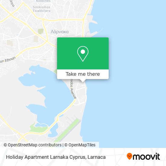 Holiday Apartment Larnaka Cyprus map