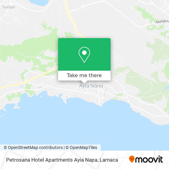 Petrosana Hotel Apartments Ayia Napa χάρτης