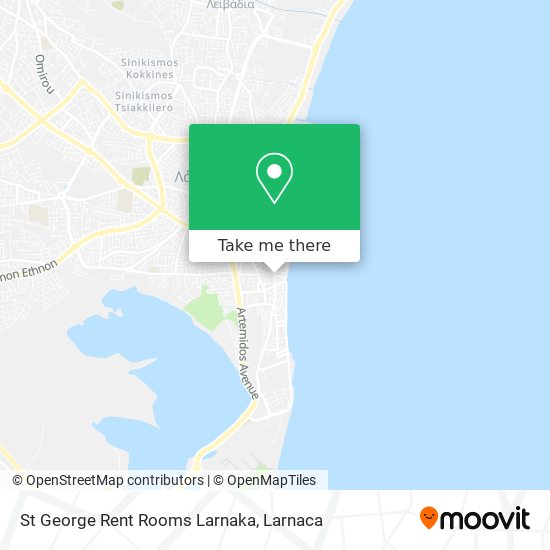 St George Rent Rooms Larnaka map