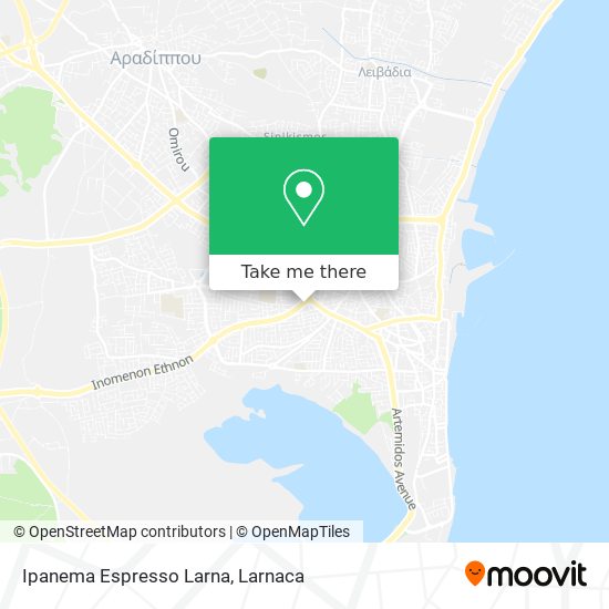 Ipanema Espresso Larna map