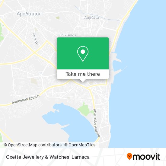 Oxette Jewellery & Watches map