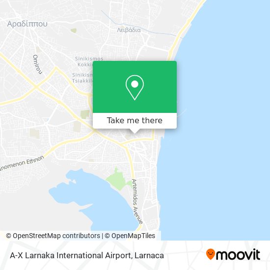 A-X Larnaka International Airport map