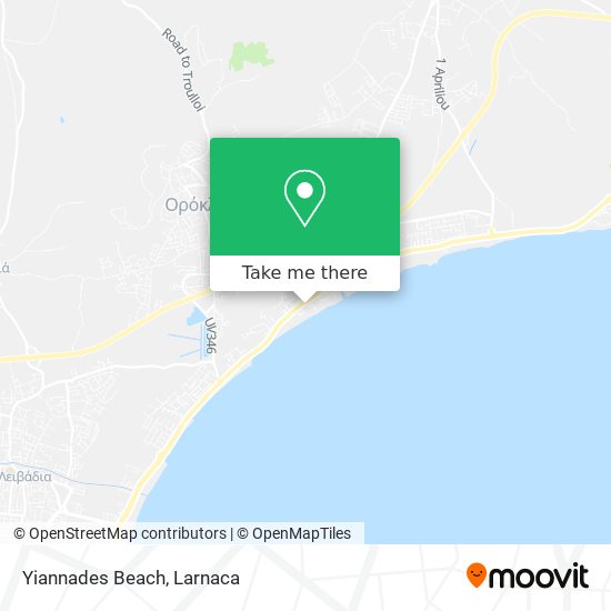 Yiannades Beach map