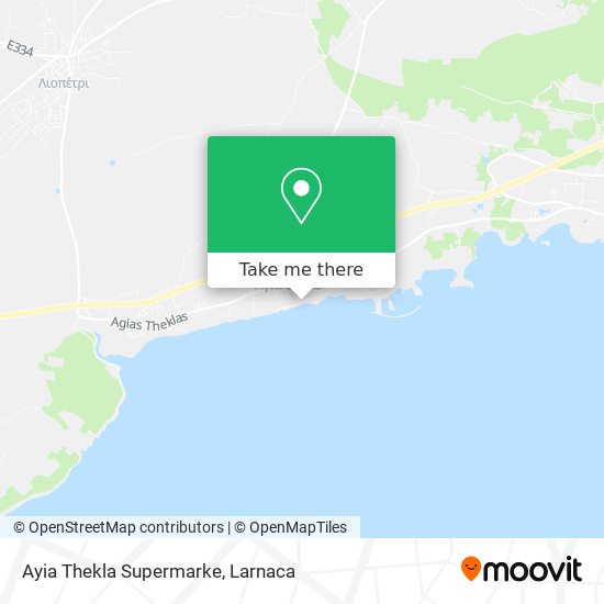 Ayia Thekla Supermarke map