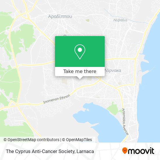 The Cyprus Anti-Cancer Society map