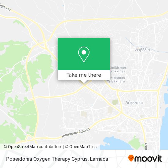 Poseidonia Oxygen Therapy Cyprus map