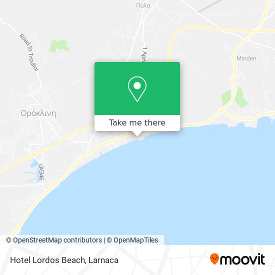 Hotel Lordos Beach map