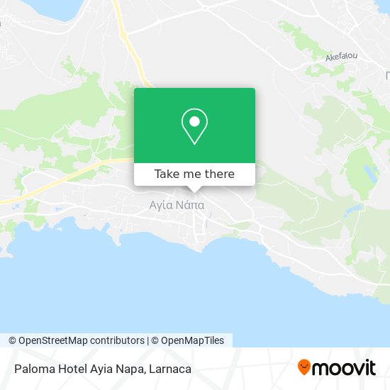 Paloma Hotel Ayia Napa map