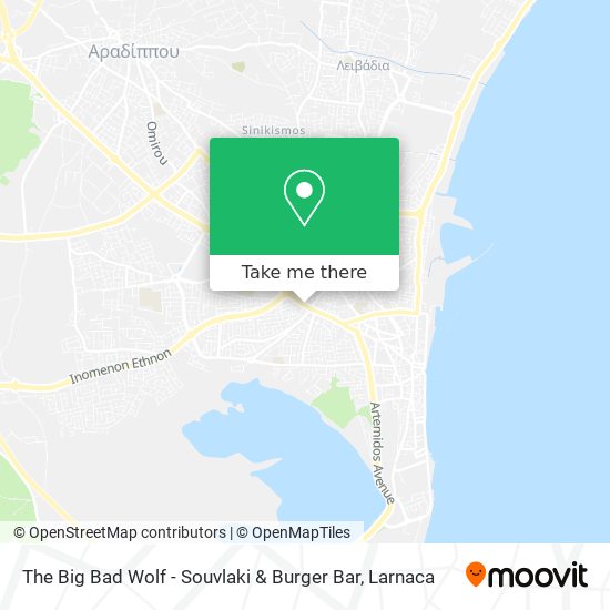 The Big Bad Wolf - Souvlaki & Burger Bar map