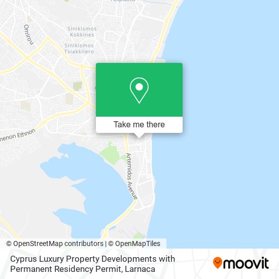 Cyprus Luxury Property Developments with Permanent Residency Permit map