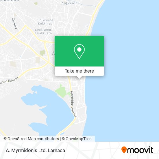 A. Myrmidonis Ltd map