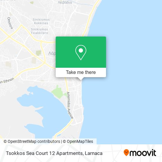 Tsokkos Sea Court 12 Apartments χάρτης