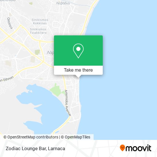 Zodiac Lounge Bar map