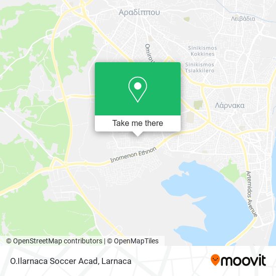 O.Ilarnaca Soccer Acad χάρτης