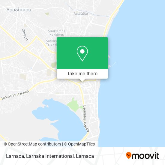 Larnaca, Larnaka International χάρτης