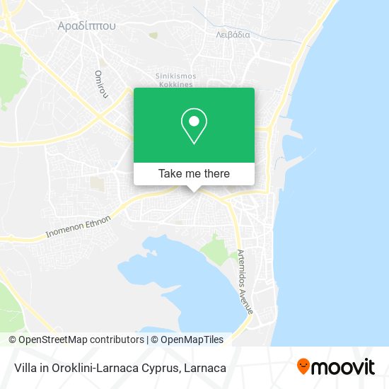 Villa in Oroklini-Larnaca Cyprus χάρτης