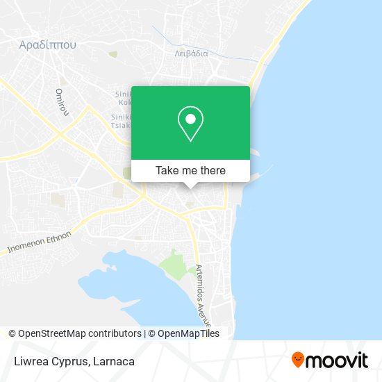 Liwrea Cyprus map