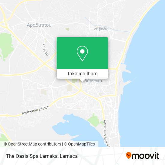 The Oasis Spa Larnaka χάρτης