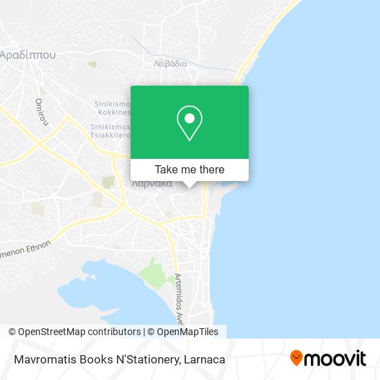 Mavromatis Books N'Stationery map