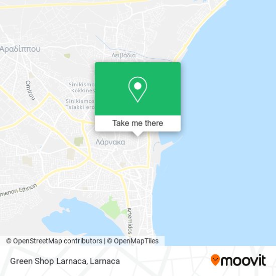 Green Shop Larnaca map