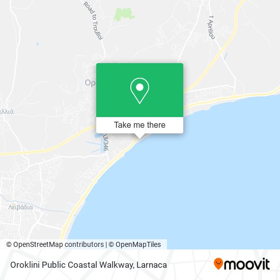 Oroklini Public Coastal Walkway map