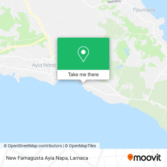 New Famagusta Ayia Napa χάρτης