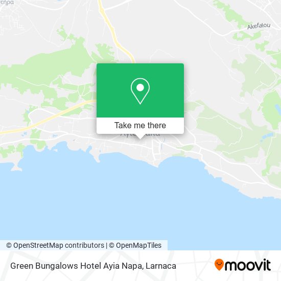 Green Bungalows Hotel Ayia Napa χάρτης