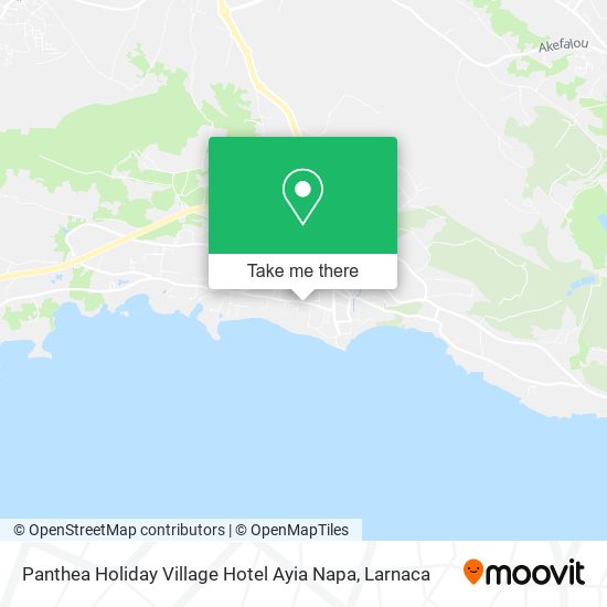 Panthea Holiday Village Hotel Ayia Napa χάρτης