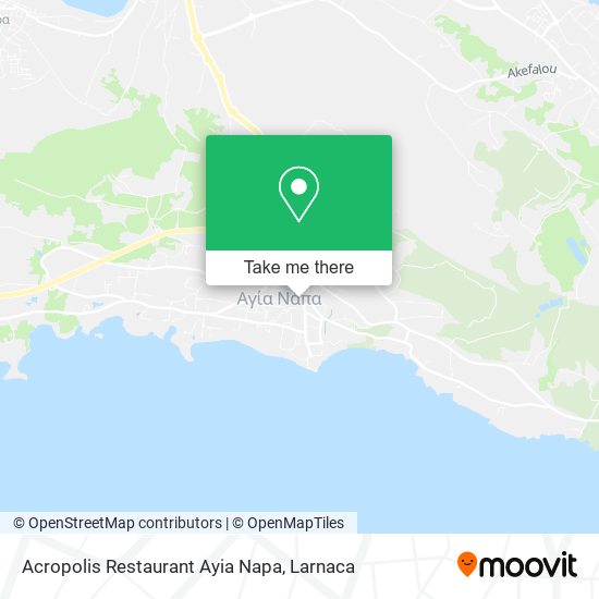 Acropolis Restaurant Ayia Napa map