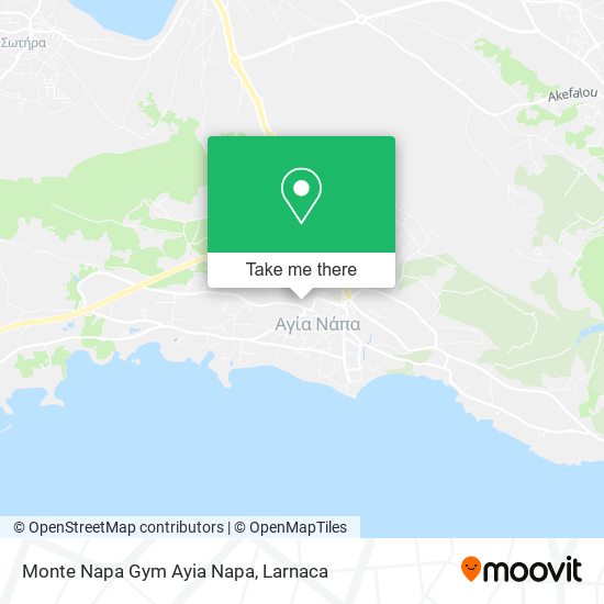 Monte Napa Gym Ayia Napa χάρτης