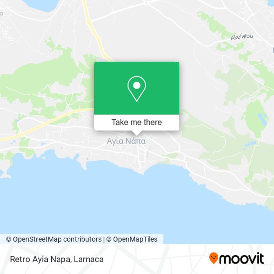 Retro Ayia Napa χάρτης