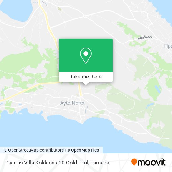 Cyprus Villa Kokkines 10 Gold - Tnl map