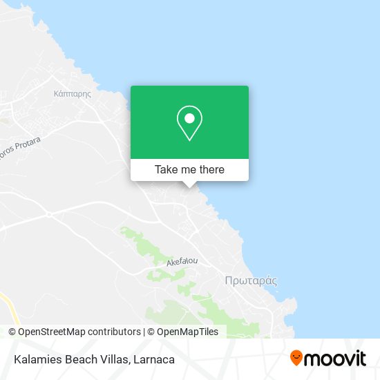 Kalamies Beach Villas map