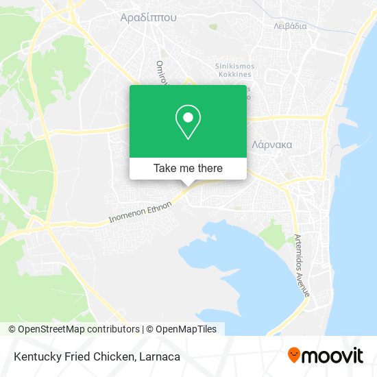 Kentucky Fried Chicken χάρτης